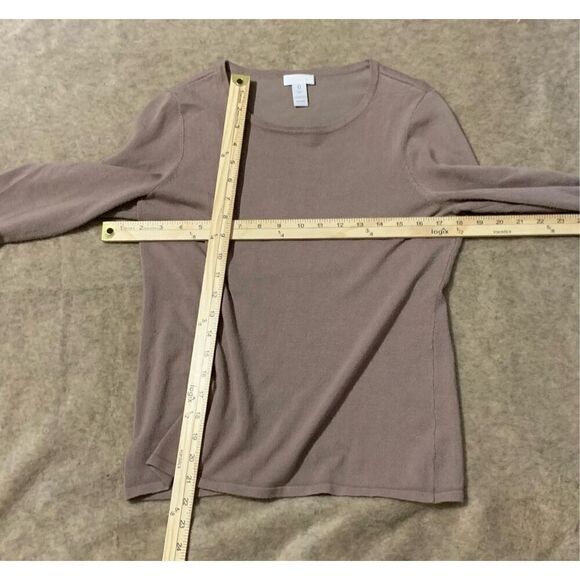 GREAT CONDITION WOMEN Chico’s size 0 (US SIZE XS) gold/tan long sleeve shirt swe - Picture 4 of 5
